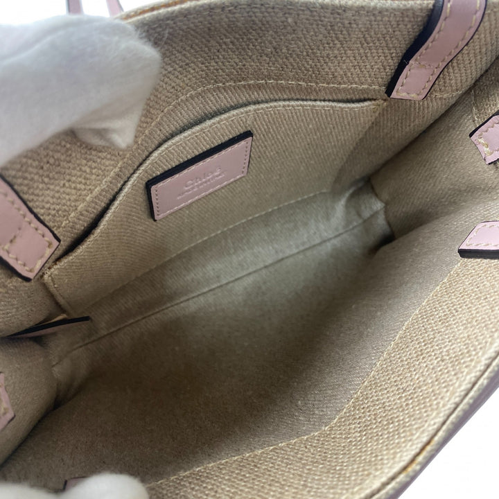 未使用 クロエ Chloe レディース ウッディ 2wayミニ トートバッグ ショルダーバッグ 斜めがけ クロスボディ