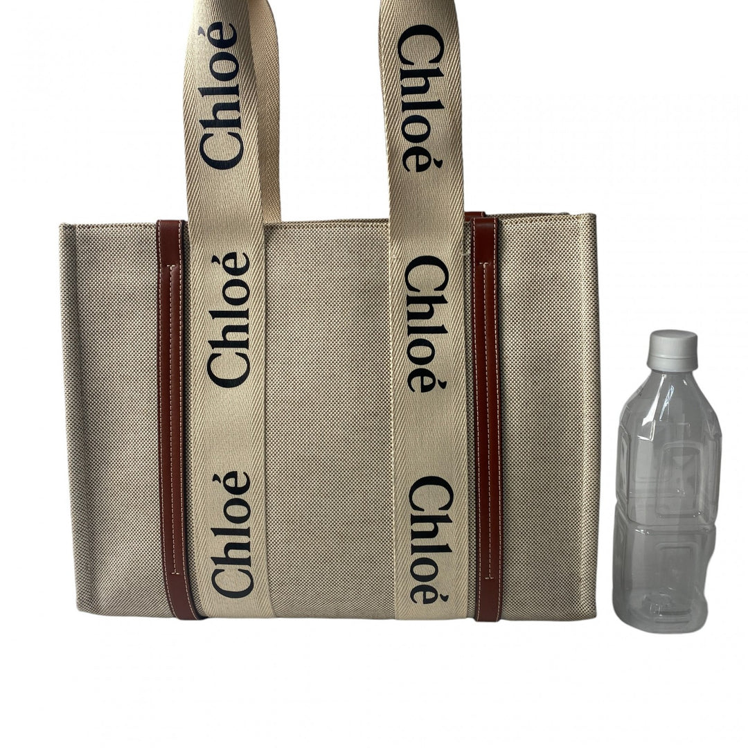 クロエ Chloe レディース ウッディ ミディアム トートバッグ キャンバス