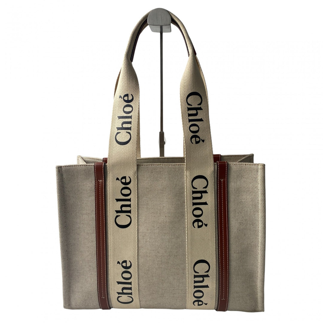 クロエ Chloe レディース ウッディ ミディアム トートバッグ キャンバス