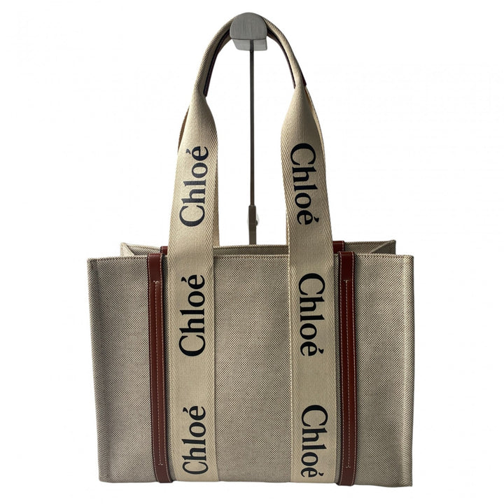 クロエ Chloe レディース ウッディ ミディアム トートバッグ キャンバス
