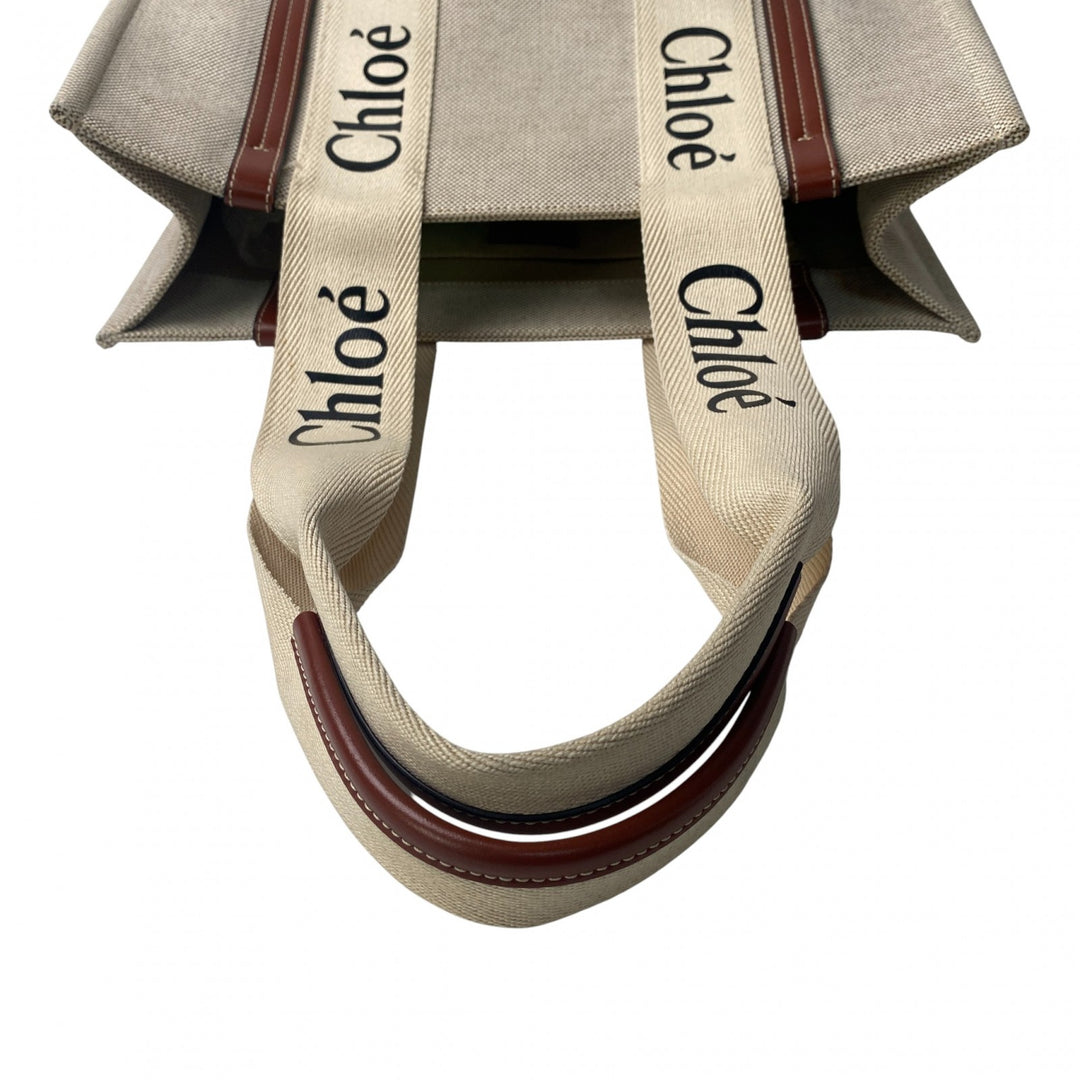 クロエ Chloe レディース ウッディ ミディアム トートバッグ キャンバス