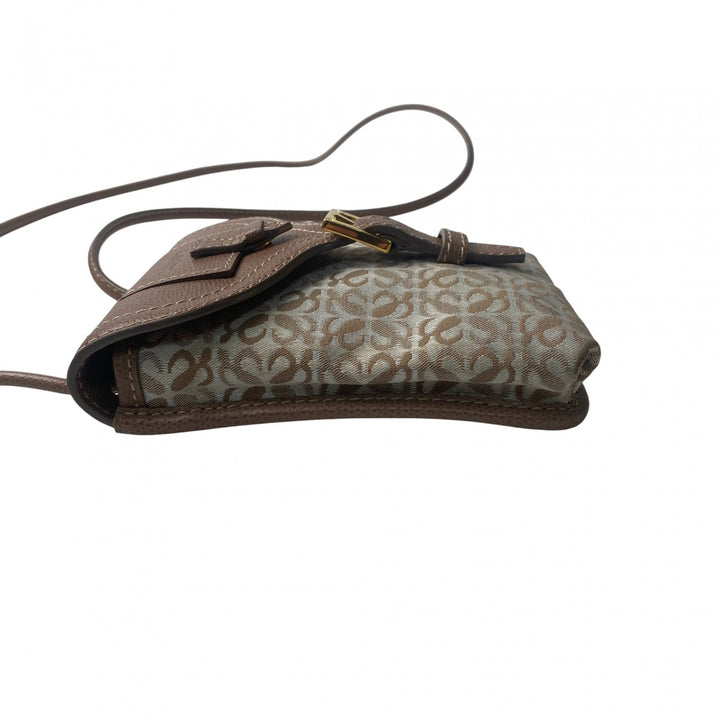 美品 ロエベ LOEWE レディース ミニ ショルダーバッグ ポシェット ビンテージ 斜めがけ クロスボディ