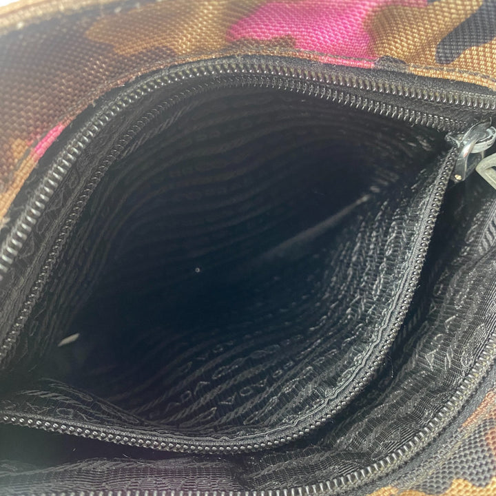 プラダ PRADA レディース 迷彩 ショルダーバッグ ポシェット 三角ロゴプレート 斜めがけ クロスボディ