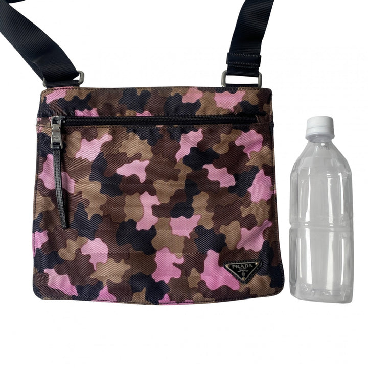 プラダ PRADA レディース 迷彩 ショルダーバッグ ポシェット 三角ロゴプレート 斜めがけ クロスボディ