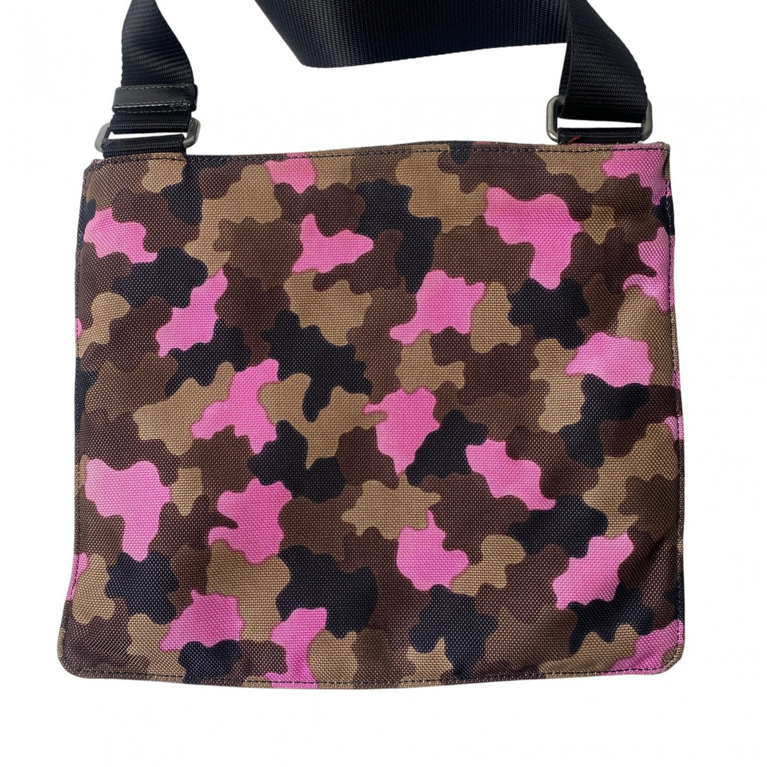 プラダ PRADA レディース 迷彩 ショルダーバッグ ポシェット 三角ロゴプレート 斜めがけ クロスボディ