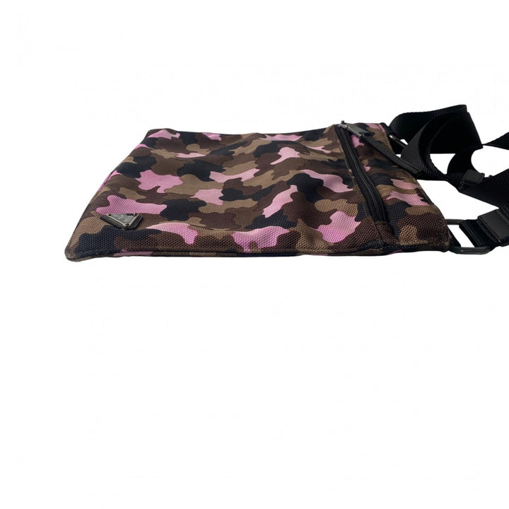 プラダ PRADA レディース 迷彩 ショルダーバッグ ポシェット 三角ロゴプレート 斜めがけ クロスボディ