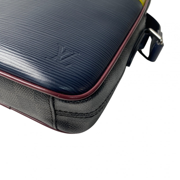 美品 ルイ ヴィトン LOUIS VUITTON メンズ エピ ダミエ ダヌーブ ショルダーバッグ ポシェット M55100 FO2109 斜めがけ クロスボディ