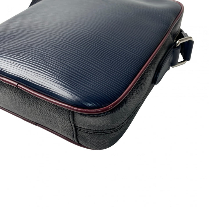 美品 ルイ ヴィトン LOUIS VUITTON メンズ エピ ダミエ ダヌーブ ショルダーバッグ ポシェット M55100 FO2109 斜めがけ クロスボディ