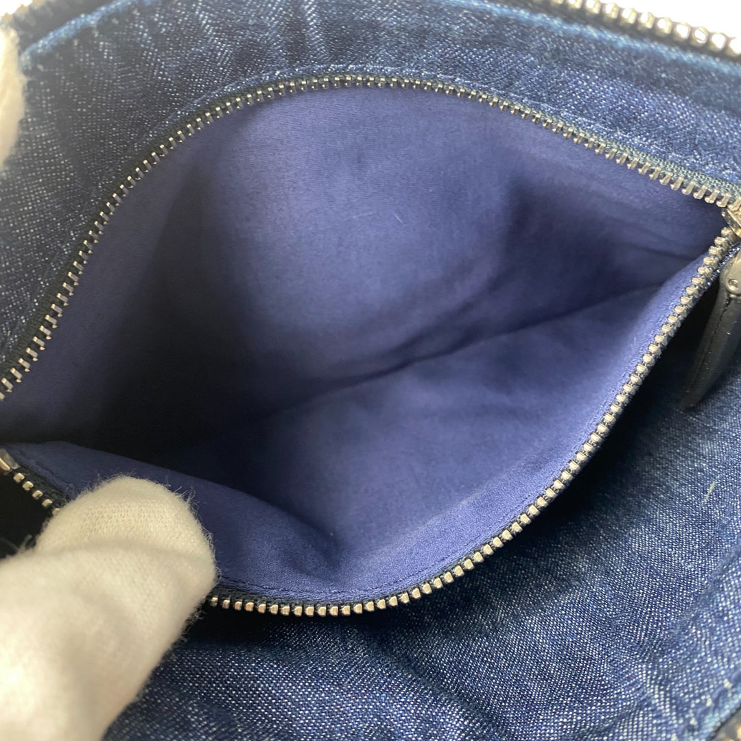 美品 ミュウミュウ MIUMIU レディース デニム ビーズ ハンドバッグ