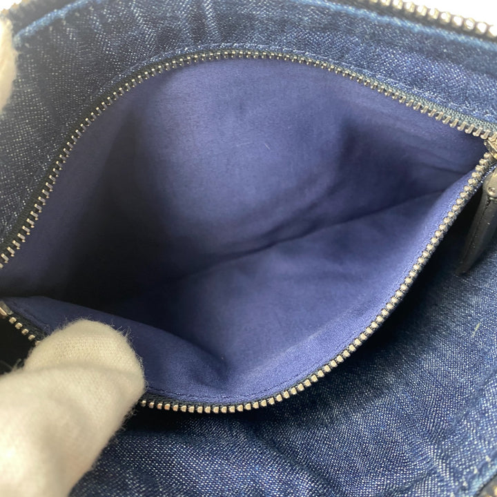美品 ミュウミュウ MIUMIU レディース デニム ビーズ ハンドバッグ