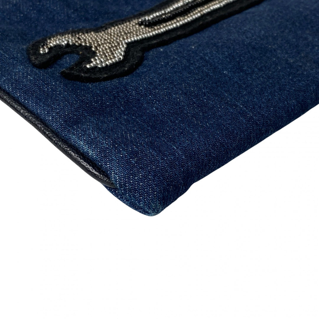 美品 ミュウミュウ MIUMIU レディース デニム ビーズ ハンドバッグ