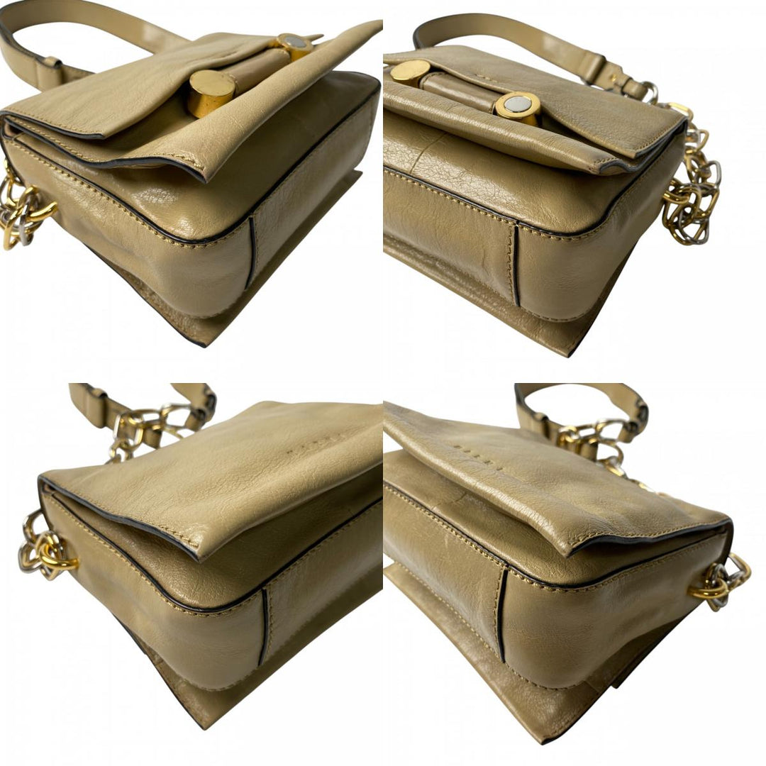 マルニ MARNI レディース トランク レザー チェーン ショルダーバッグ 斜めがけ クロスボディ