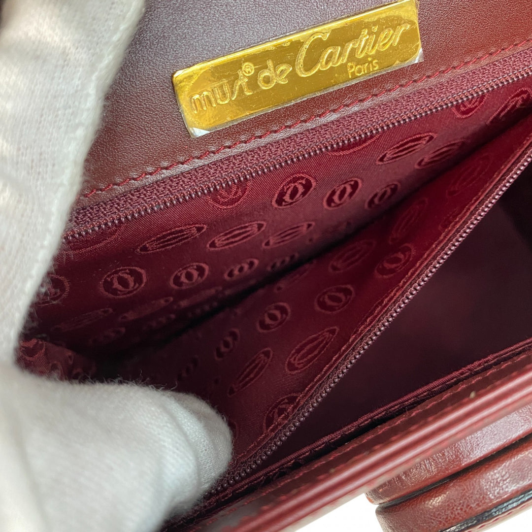 美品 カルティエ Cartier レディース ハンドバッグ ターンロック マストライン