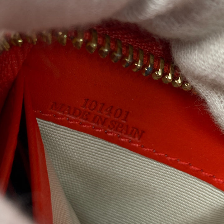 美品 ロエベ LOEWE レディース 長財布 アナグラム レッド