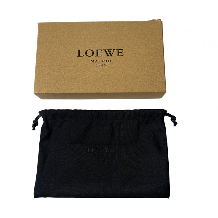 美品 ロエベ LOEWE レディース 長財布 アナグラム レッド