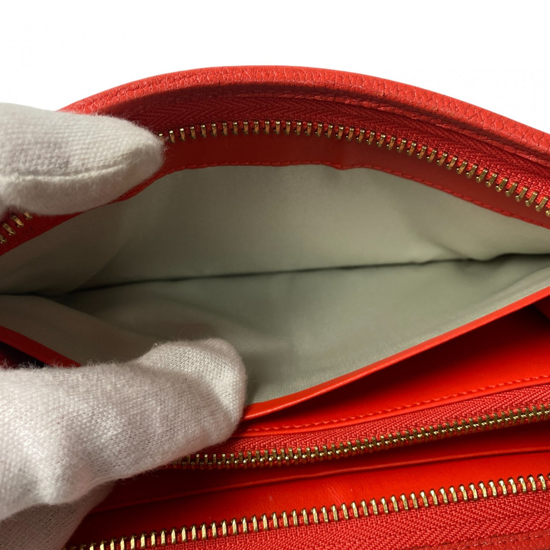 美品 ロエベ LOEWE レディース 長財布 アナグラム レッド