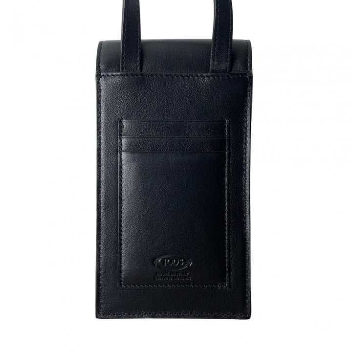 トッズ TOD's T タイムレス フォンショルダー ショルダーバッグ 斜めがけ クロスボディ ゴールド ブラック 黒