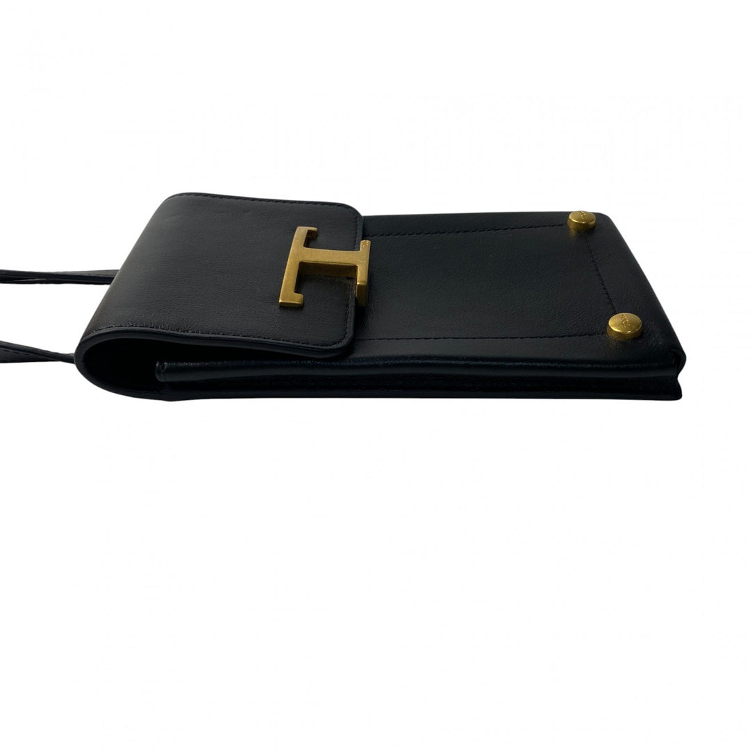 トッズ TOD's T タイムレス フォンショルダー ショルダーバッグ 斜めがけ クロスボディ ゴールド ブラック 黒