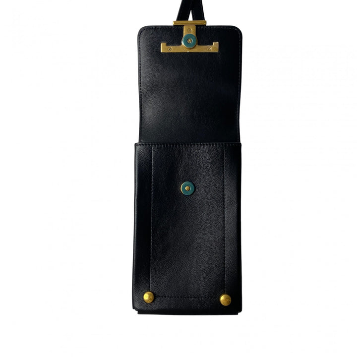 トッズ TOD's T タイムレス フォンショルダー ショルダーバッグ 斜めがけ クロスボディ ゴールド ブラック 黒