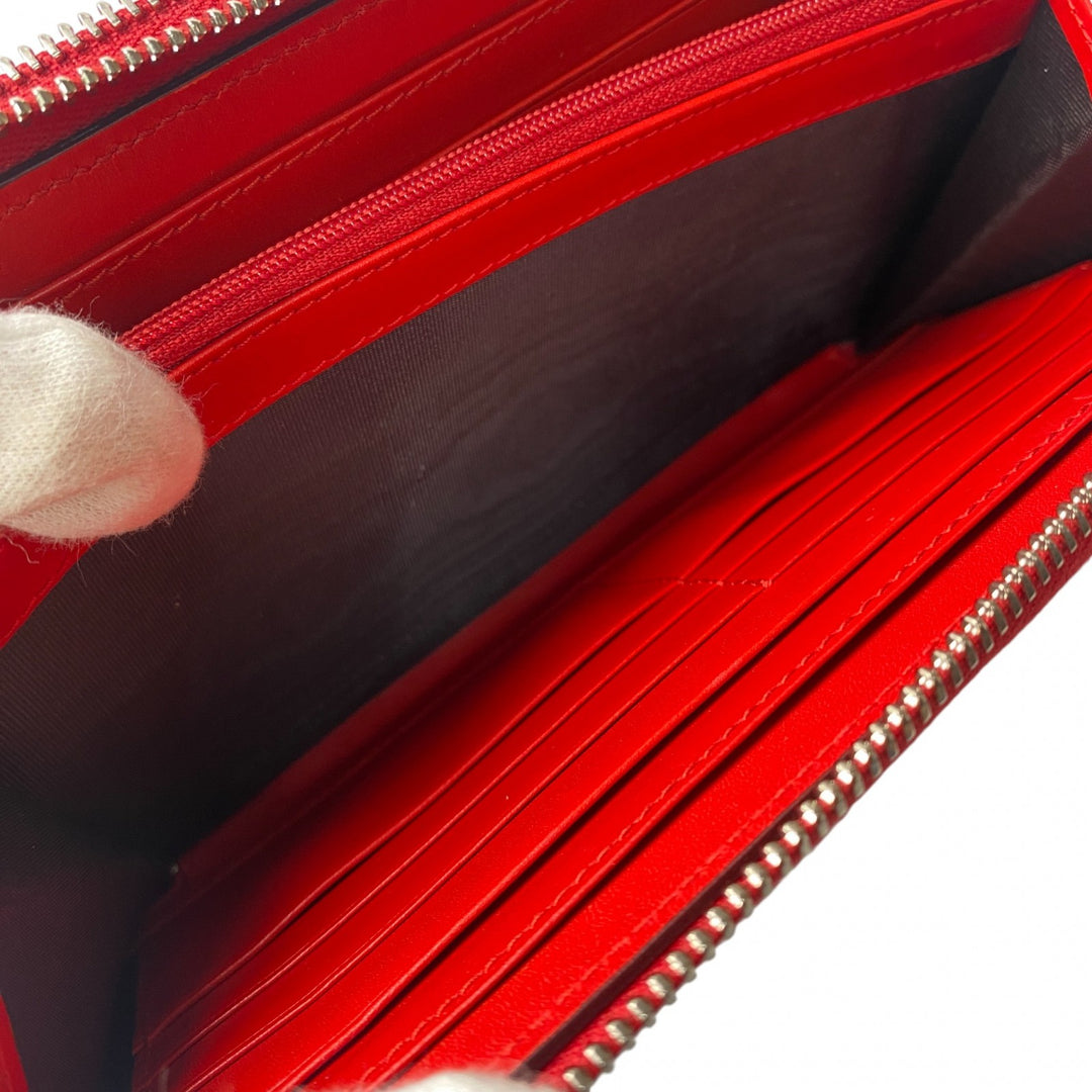 未使用 グッチ GUCCI レディース トラベルケース ディアマンテ レッド ダブルファスナー