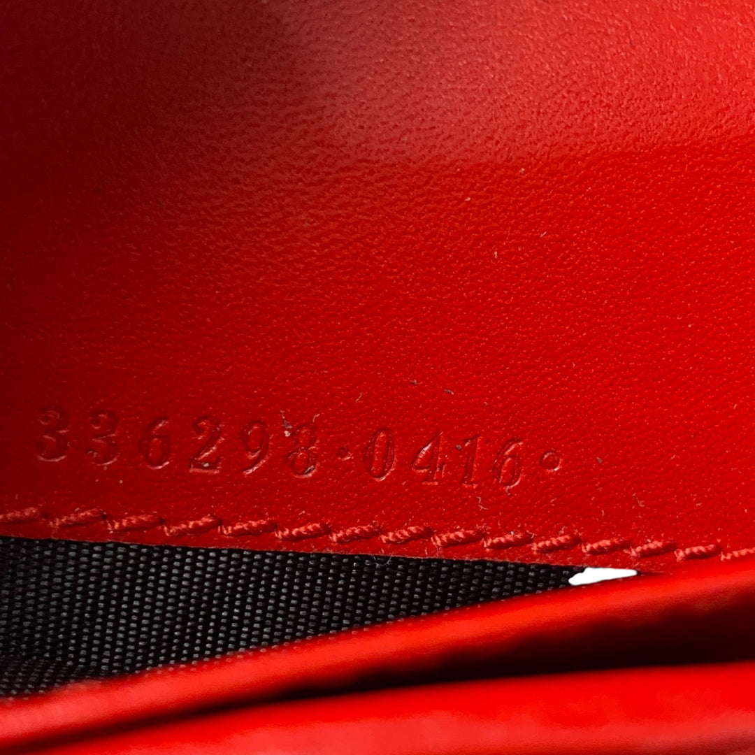 未使用 グッチ GUCCI レディース トラベルケース ディアマンテ レッド ダブルファスナー