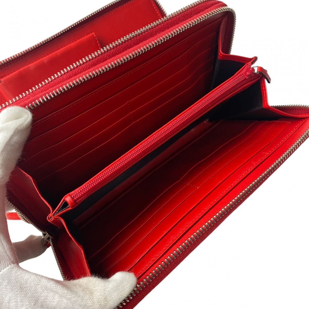 未使用 グッチ GUCCI レディース トラベルケース ディアマンテ レッド ダブルファスナー