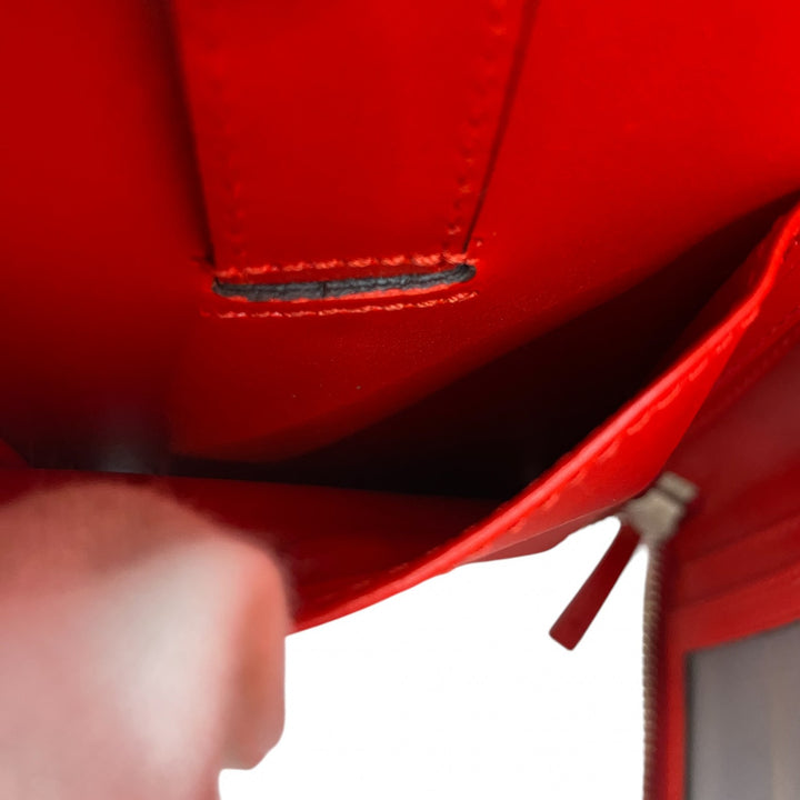 未使用 グッチ GUCCI レディース トラベルケース ディアマンテ レッド ダブルファスナー