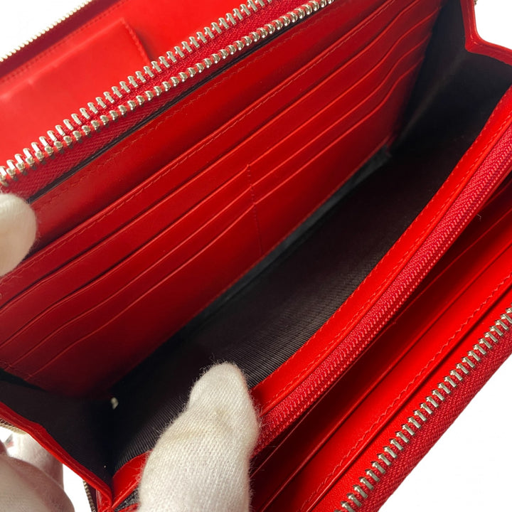 未使用 グッチ GUCCI レディース トラベルケース ディアマンテ レッド ダブルファスナー