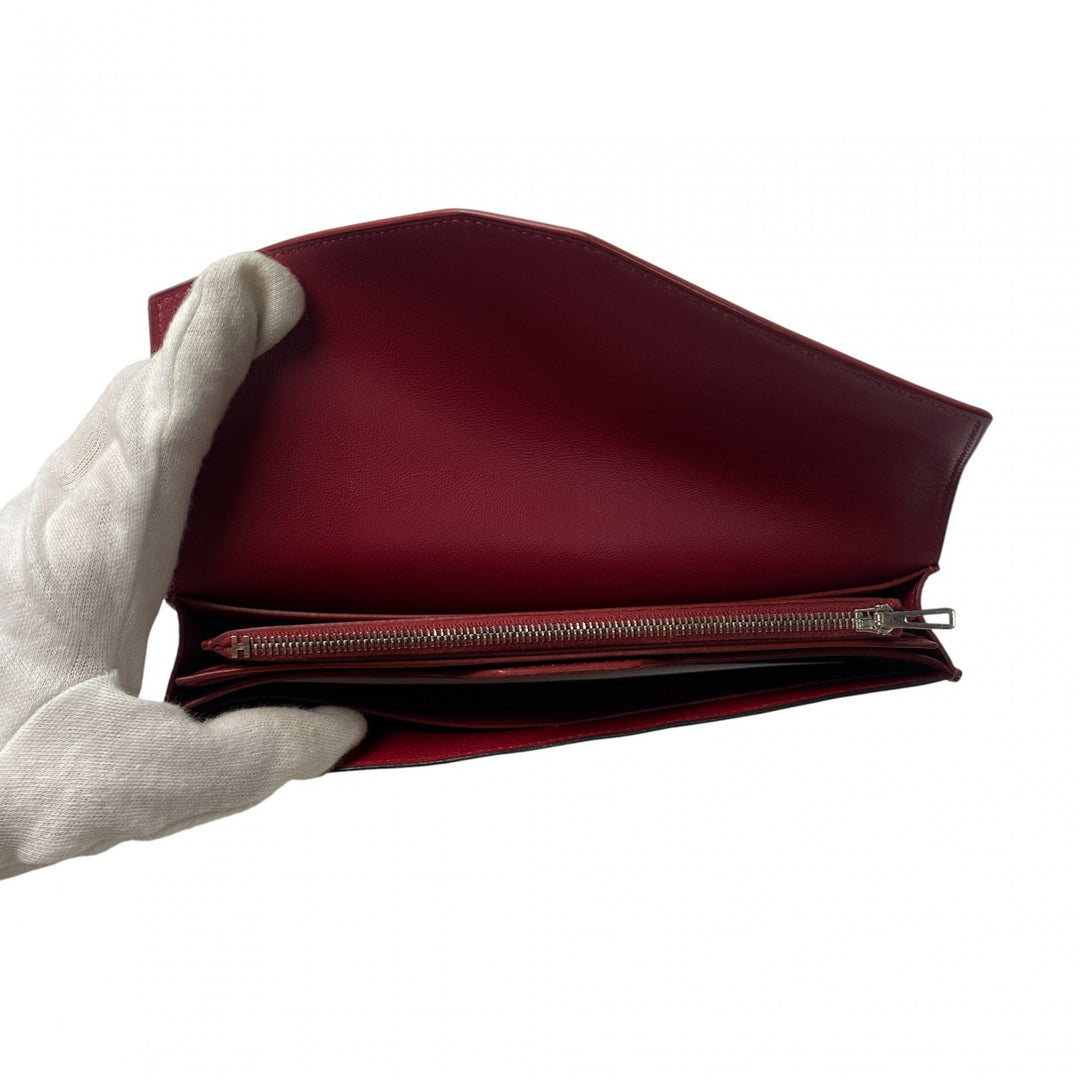 美品 エルメス HERMES レディース バッサンロング 長財布 X刻印 エヴァーカラー