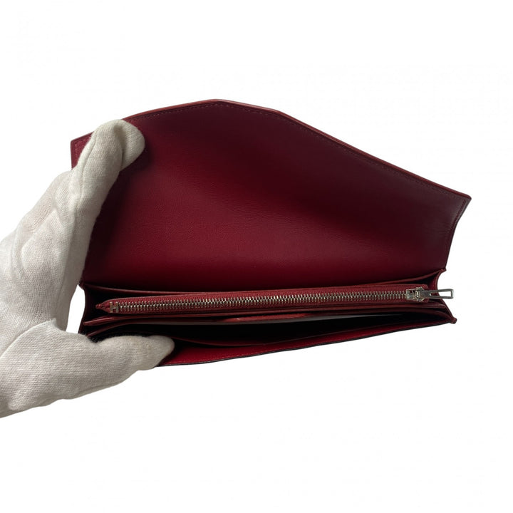 美品 エルメス HERMES レディース バッサンロング 長財布 X刻印 エヴァーカラー