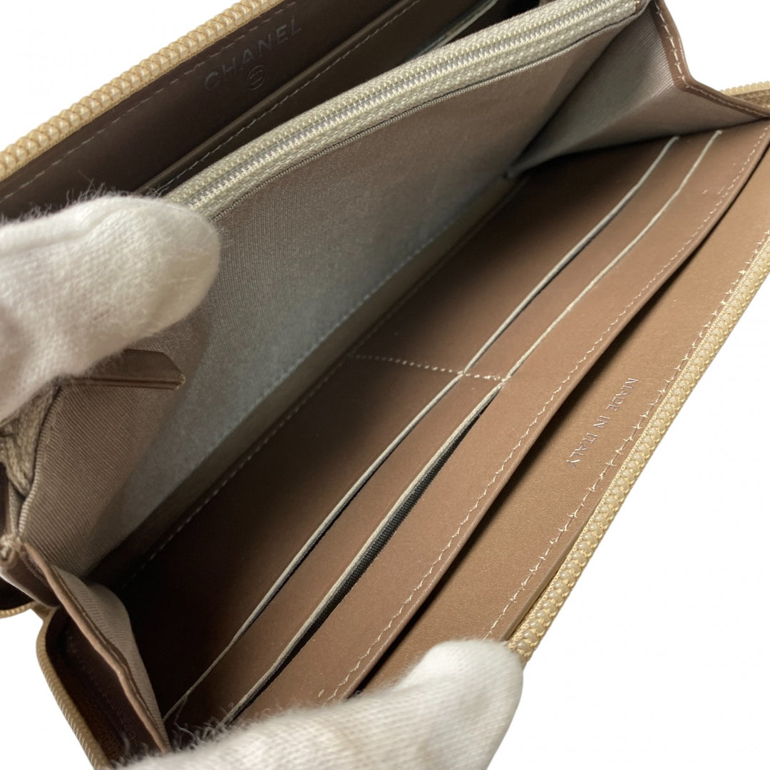 未使用 シャネル CHANEL レディース ココマーク 長財布 キャビア