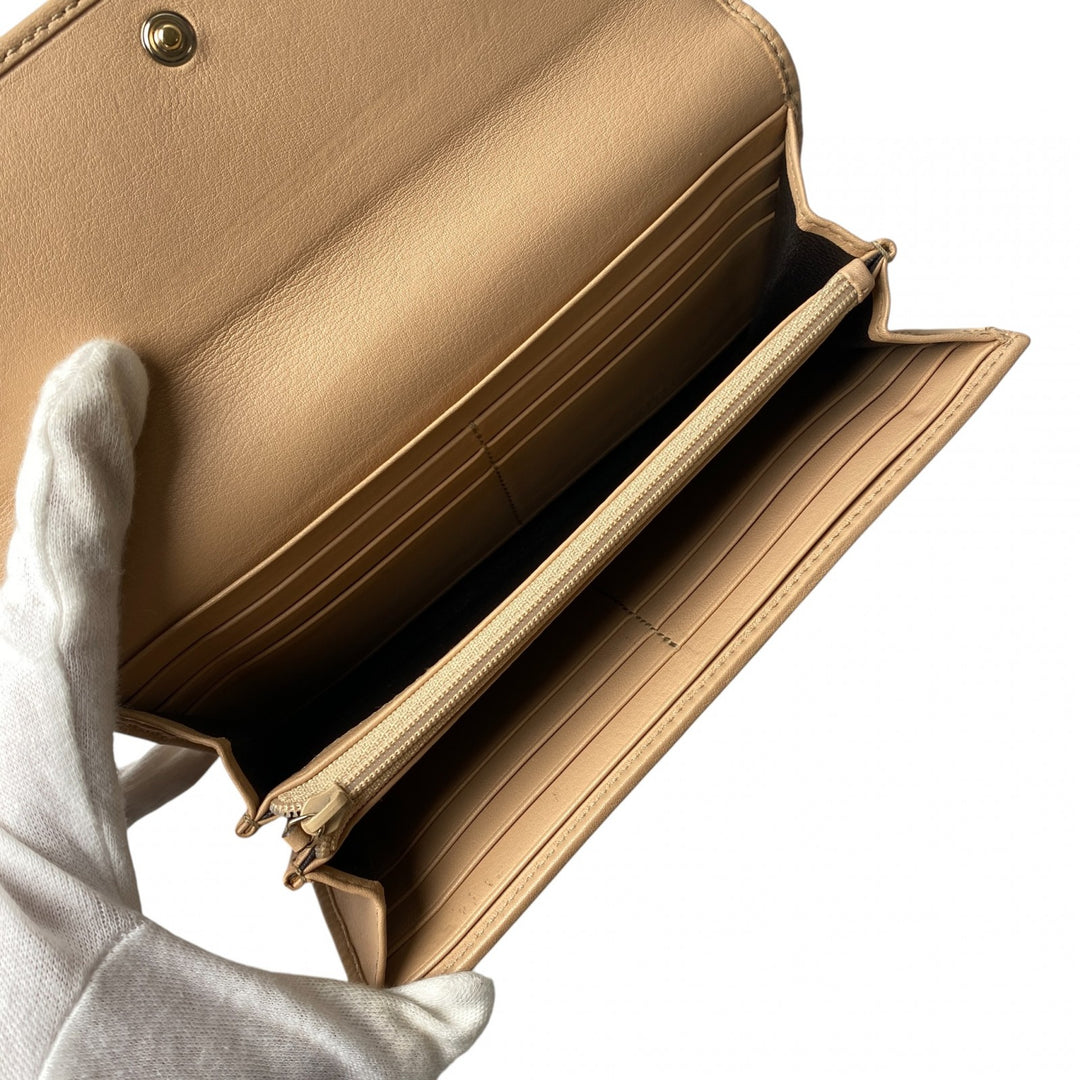 美品 グッチ GUCCI レディース GGキャンバス ハート 長財布