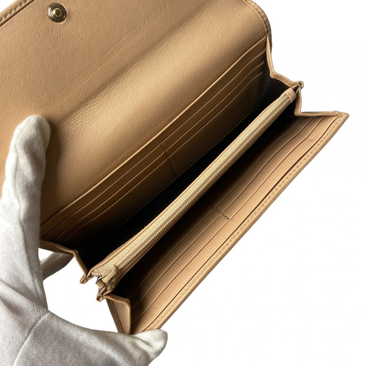 美品 グッチ GUCCI レディース GGキャンバス ハート 長財布