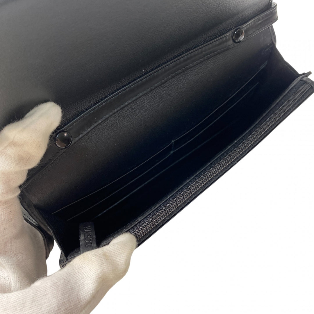 ロエベ LOEWE ショルダーバッグ ポシェット レディース ブラック 黒 レザー 斜めがけ クロスボディ