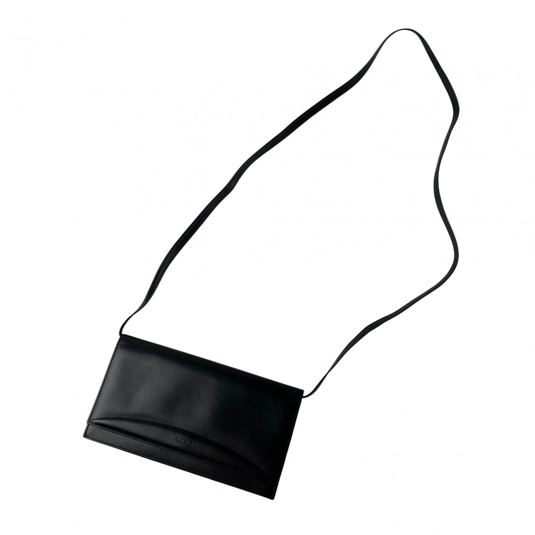 ロエベ LOEWE ショルダーバッグ ポシェット レディース ブラック 黒 レザー 斜めがけ クロスボディ