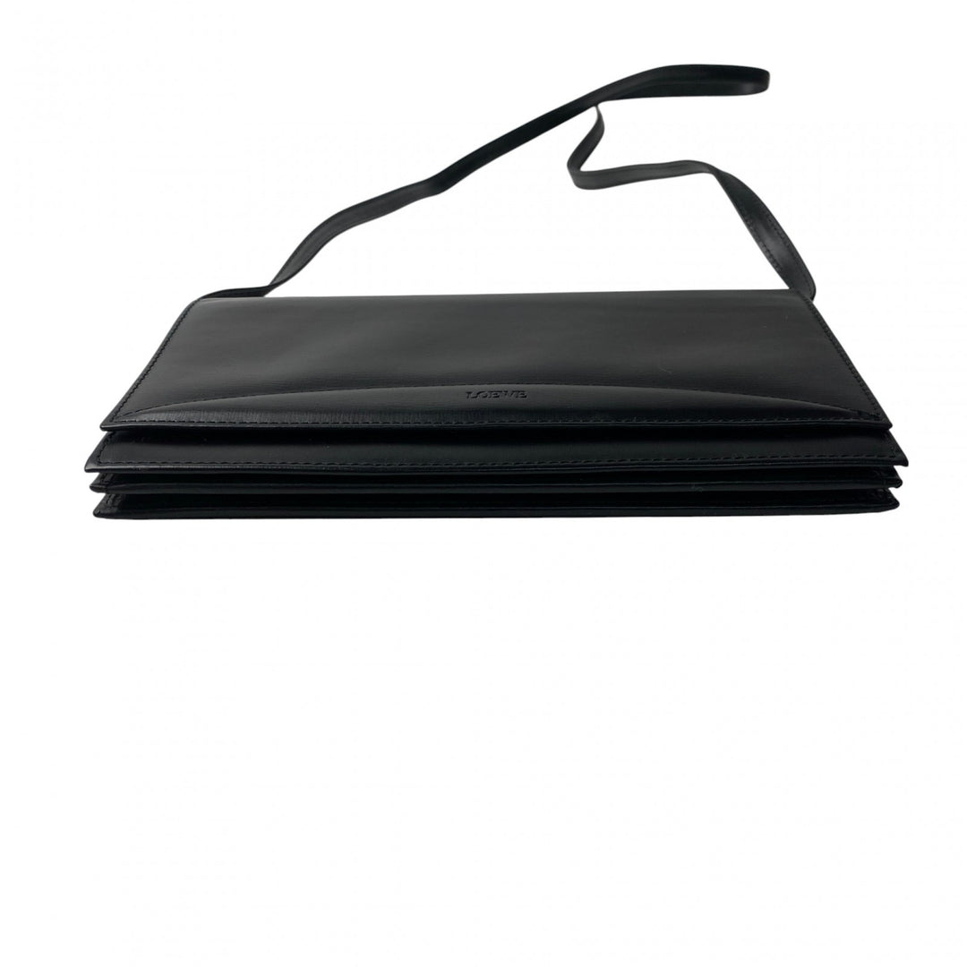 ロエベ LOEWE ショルダーバッグ ポシェット レディース ブラック 黒 レザー 斜めがけ クロスボディ