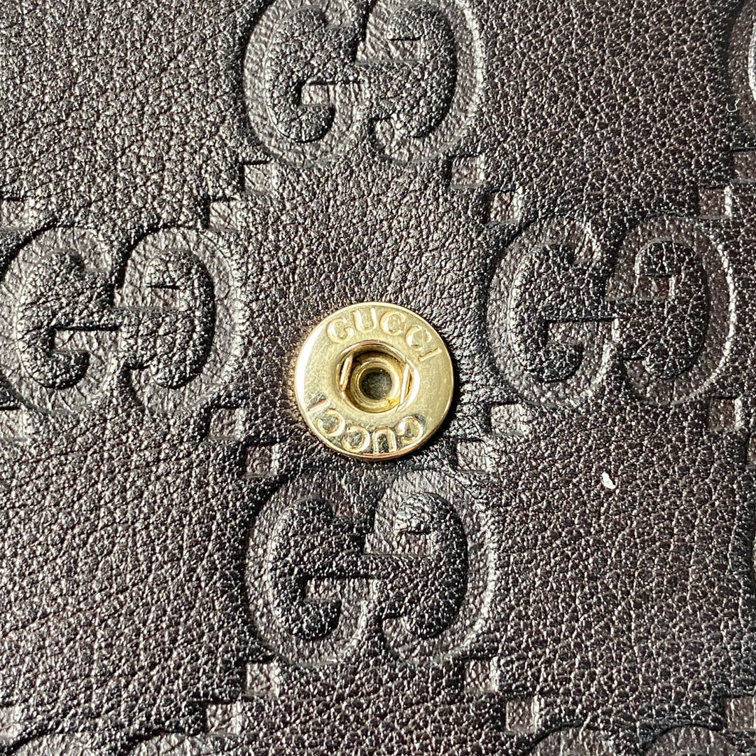未使用 グッチ GUCCI メンズ グッチシマ レザー GGマーク 長財布