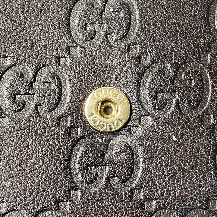 未使用 グッチ GUCCI メンズ グッチシマ レザー GGマーク 長財布