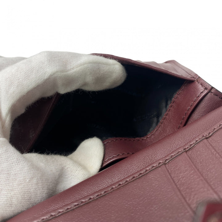 美品 バーバリー Burberry レディース ノバチェック レザー キャンバス 二つ折り財布