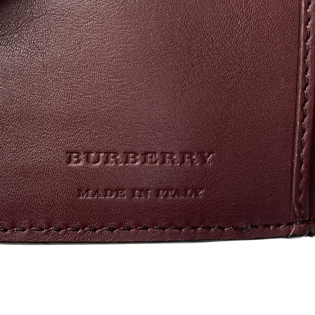 美品 バーバリー Burberry レディース ノバチェック レザー キャンバス 二つ折り財布