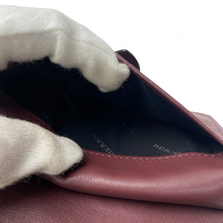 美品 バーバリー Burberry レディース ノバチェック レザー キャンバス 二つ折り財布