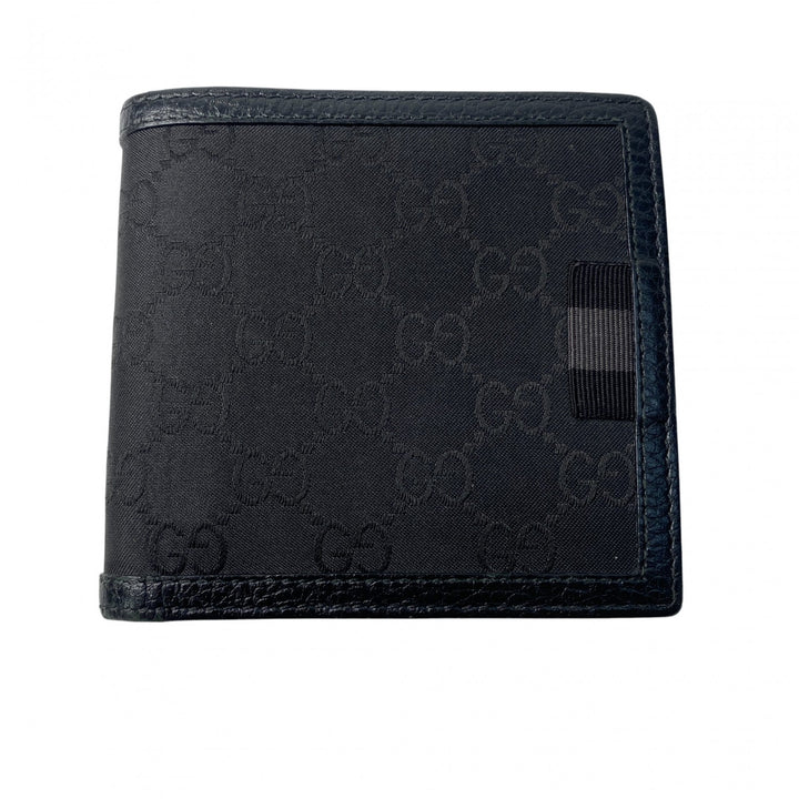 美品 グッチ GUCCI メンズ GGマーク 二つ折り財布