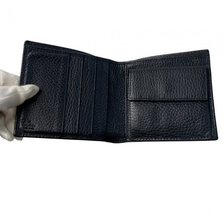 美品 グッチ GUCCI メンズ GGマーク 二つ折り財布