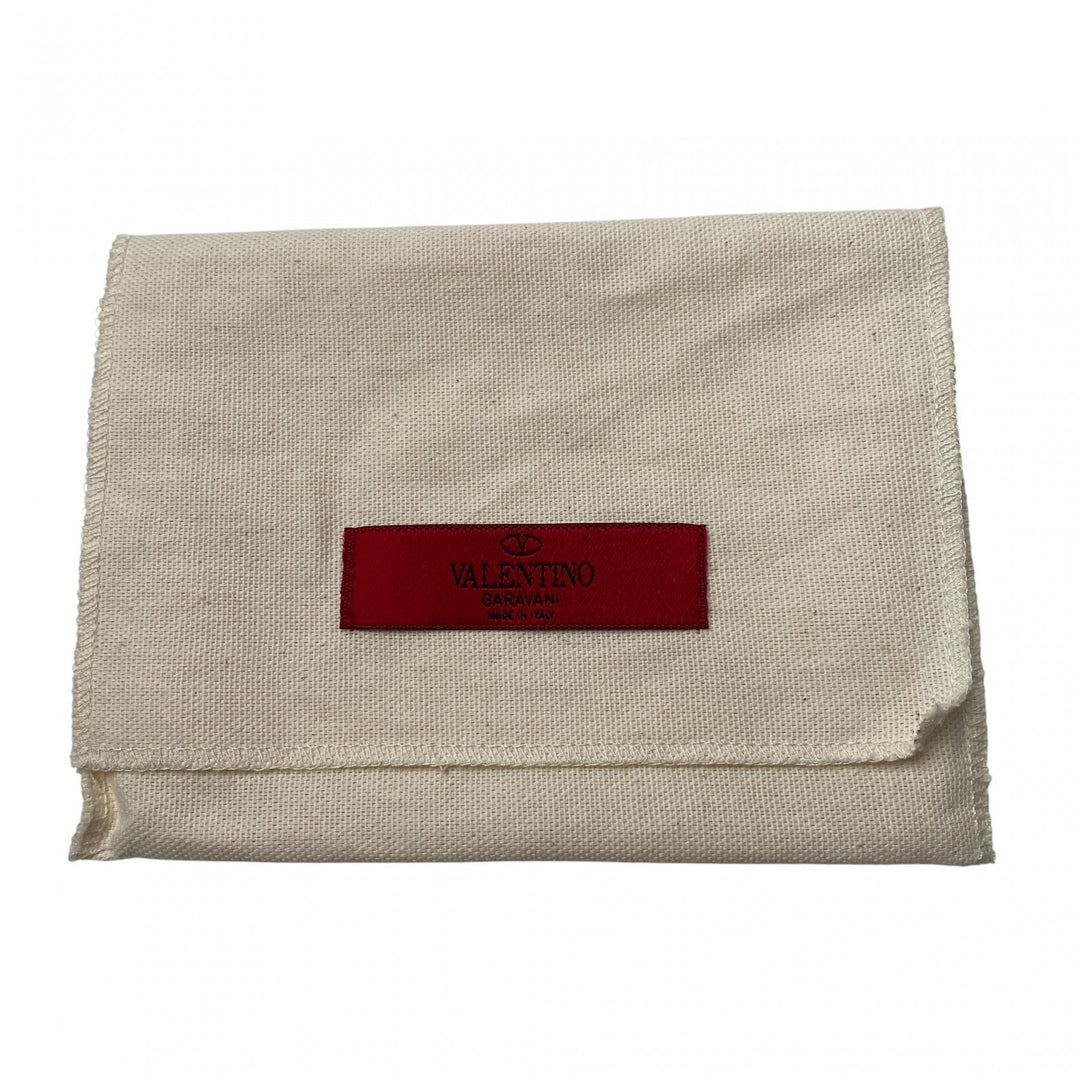 未使用 ヴァレンティノガラヴァーニ valentino garavani レディース スタッズ 二つ折り財布 ブラック レザー お札入れなし