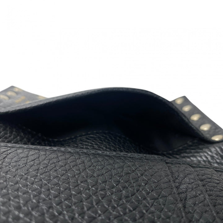 未使用 ヴァレンティノガラヴァーニ valentino garavani レディース スタッズ 二つ折り財布 ブラック レザー お札入れなし