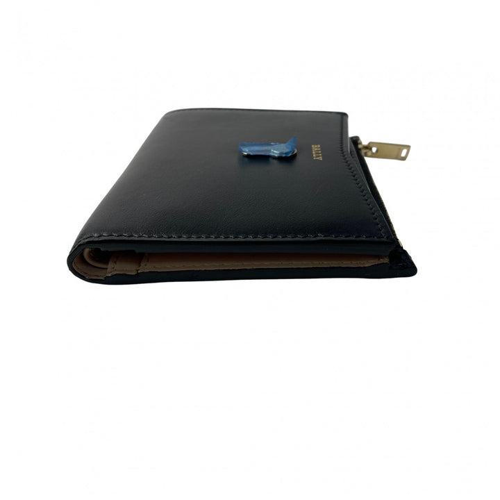 バリー BALLY レディース 二つ折り財布 コンパクトウォレット レザー ブラック