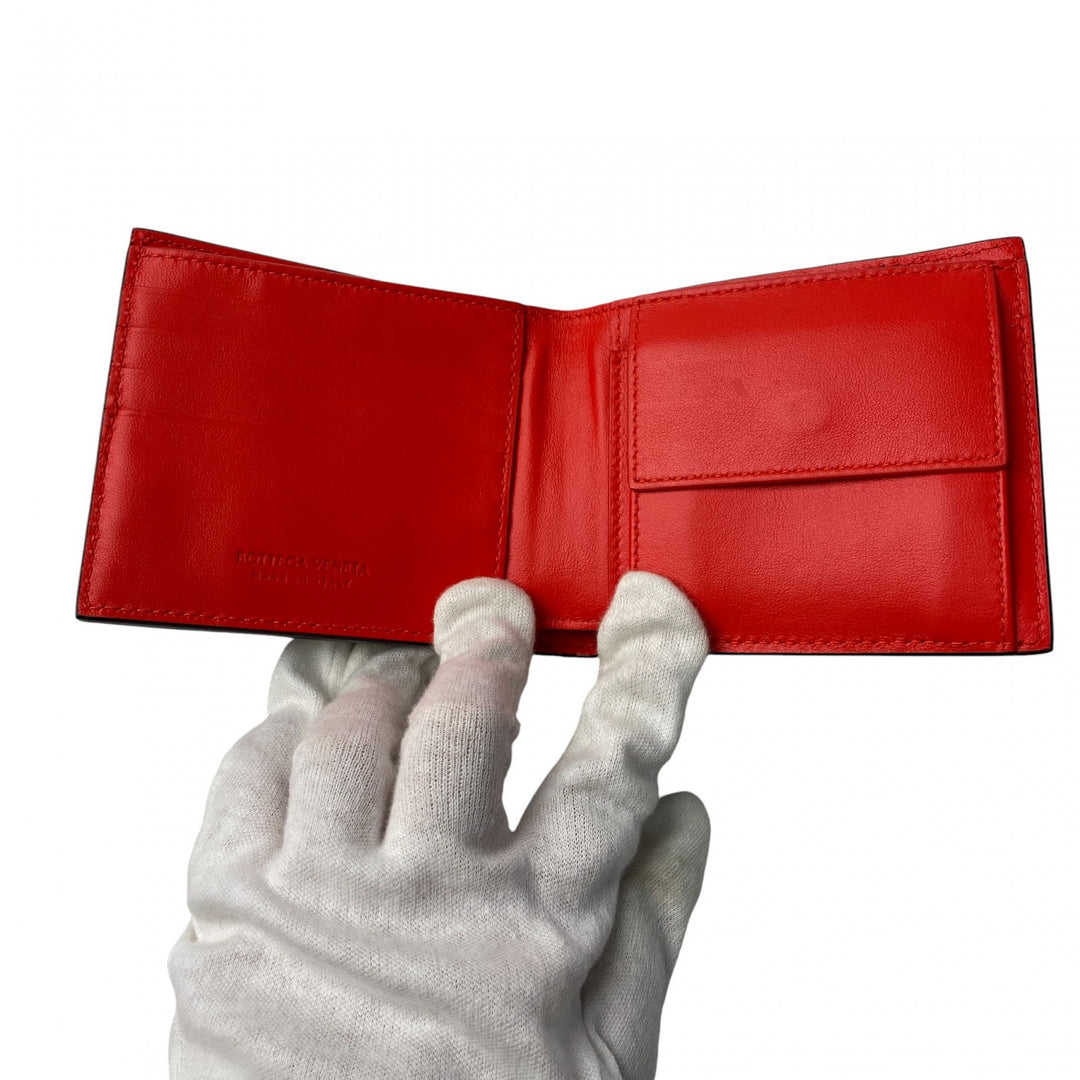 未使用 ボッテガヴェネタ BOTTEGA VENETA メンズ イントレ 二つ折り財布