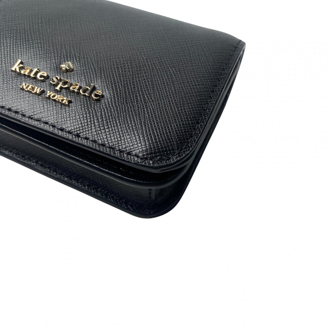 美品 ケイトスペード kate spade レディース 二つ折り財布 チェーンショルダー 斜めがけ クロスボディ