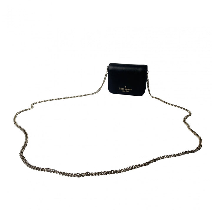 美品 ケイトスペード kate spade レディース 二つ折り財布 チェーンショルダー 斜めがけ クロスボディ