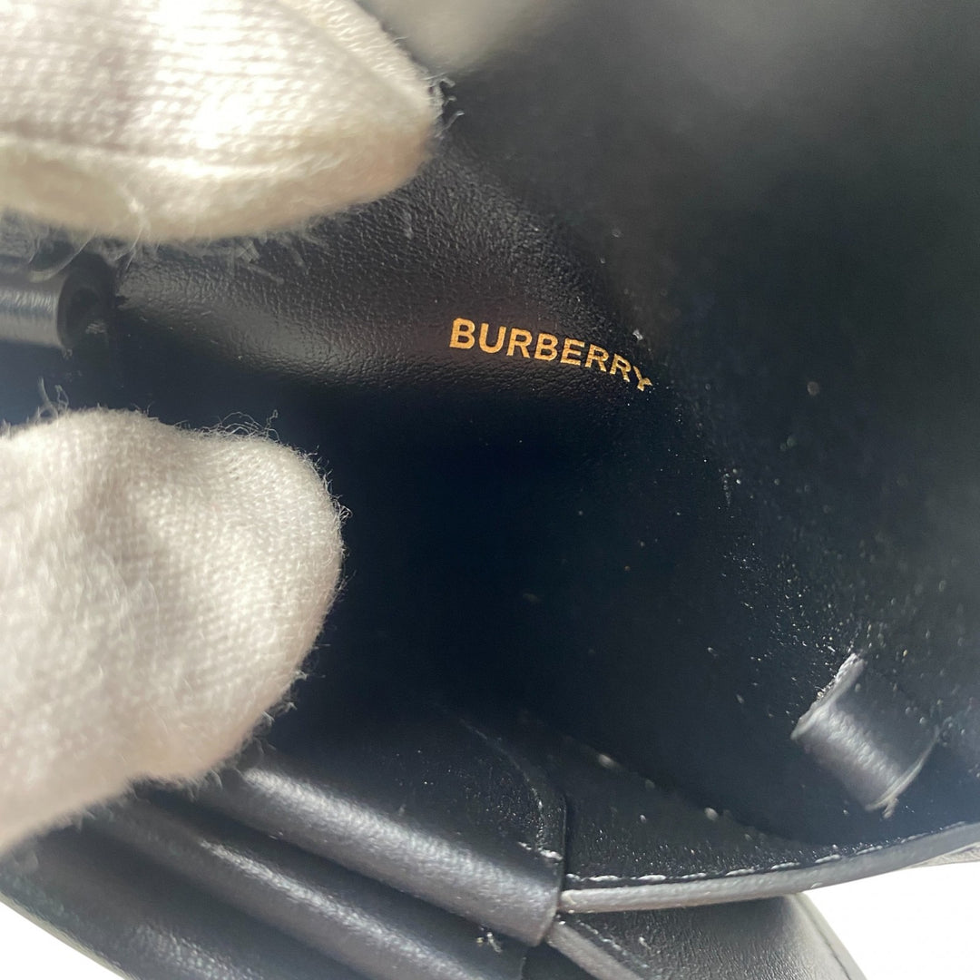 美品 バーバリー Burberry レディース 二つ折り財布 チェーンショルダー 斜めがけ クロスボディ